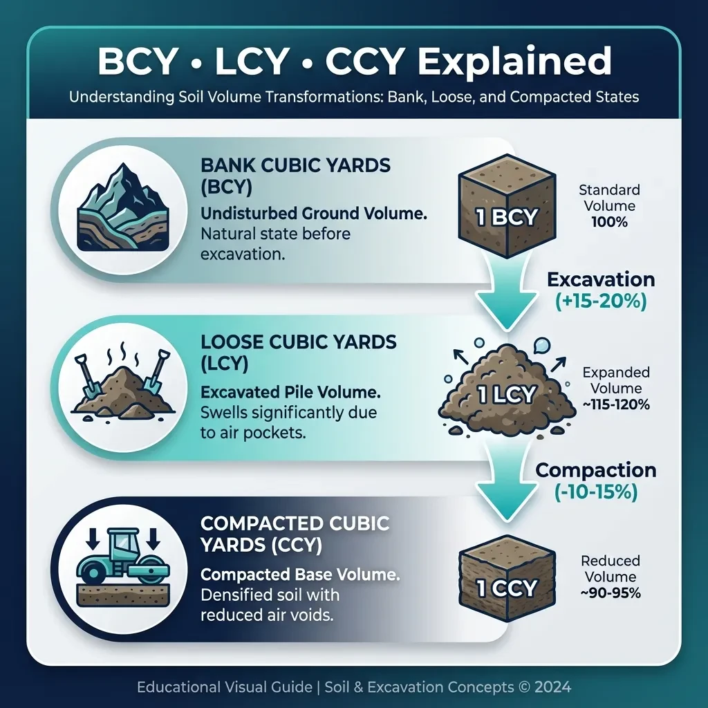 Bank vs Loose vs Compacted Volume Explained
