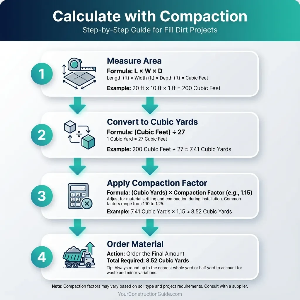 How to Calculate Fill Dirt with Compaction