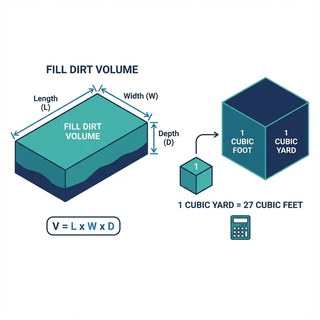 Fill Dirt Calculation Formula Diagram