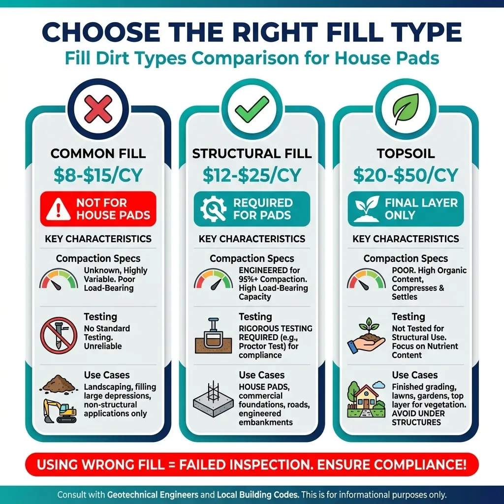 Fill Dirt Types Comparison