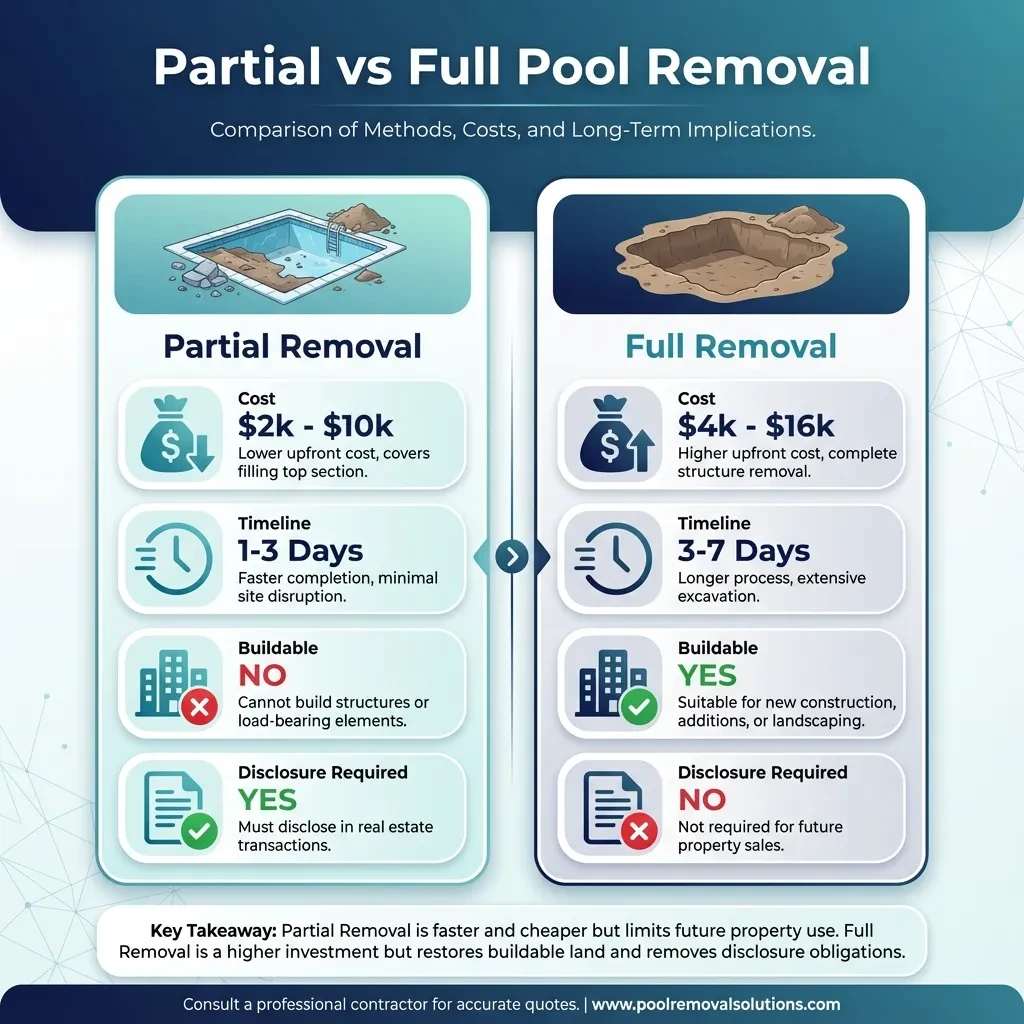 Partial vs Full Pool Removal Comparison