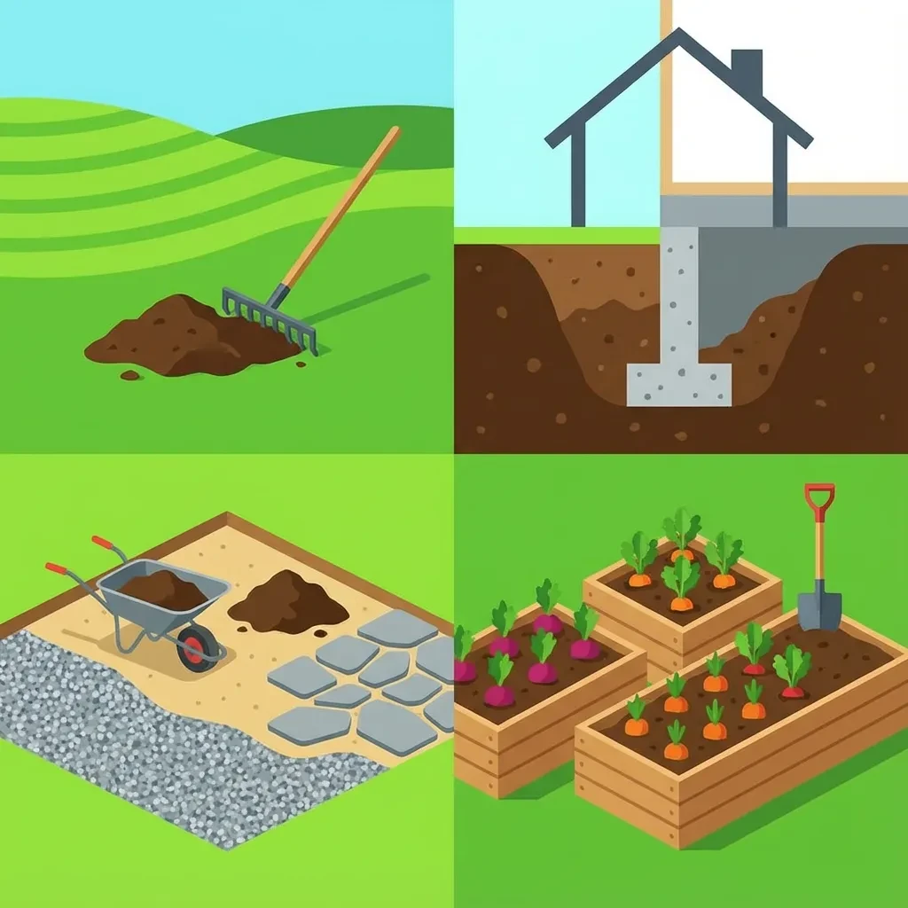 Common fill dirt projects illustrated